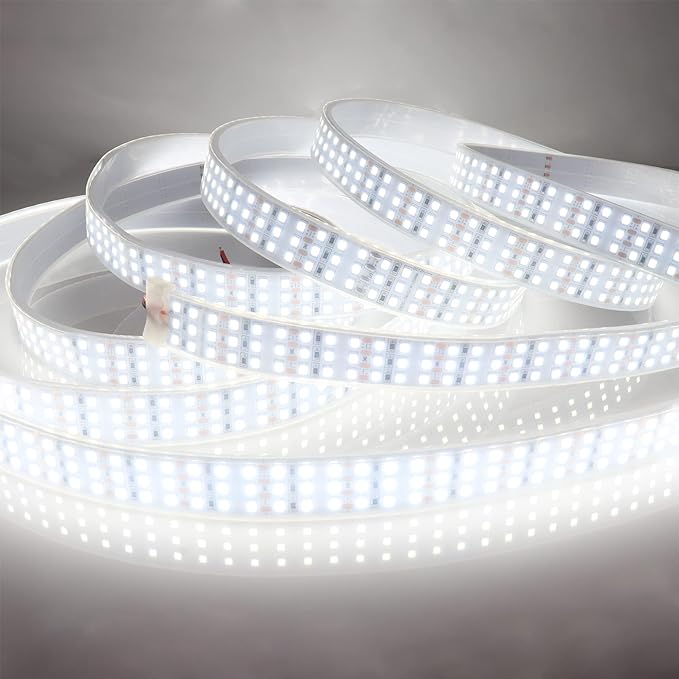 16.4Ft Super Bright Triple Row LED Strip Lights, Daylight White 6000K DC12V by LEDENET