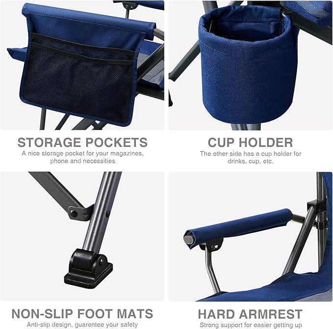 EVER ADVANCED Oversized Folding Camping Chair - Image 5