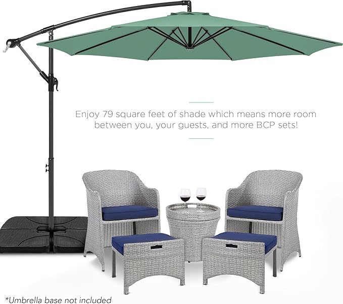 Best Choice Products 10ft Offset Cantilever Hanging Market Patio Umbrella - Image 2
