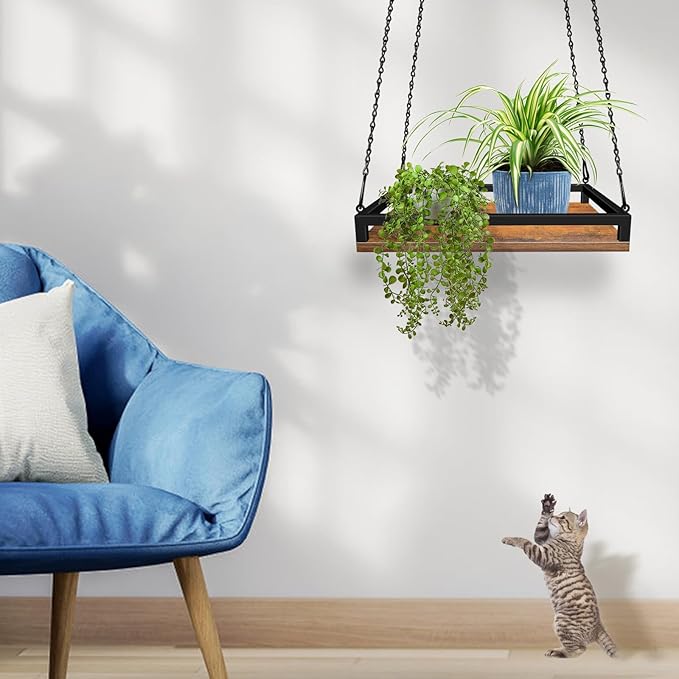 Plant Hanger Indoor, 2 Pack 16" Wooden Hanging Plant Holder - Image 2