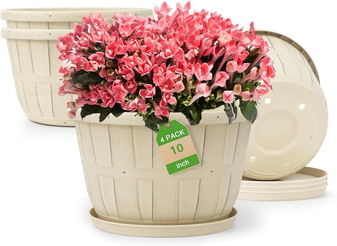 Quarut 10 inch Plastic Flower Pots by Quarut