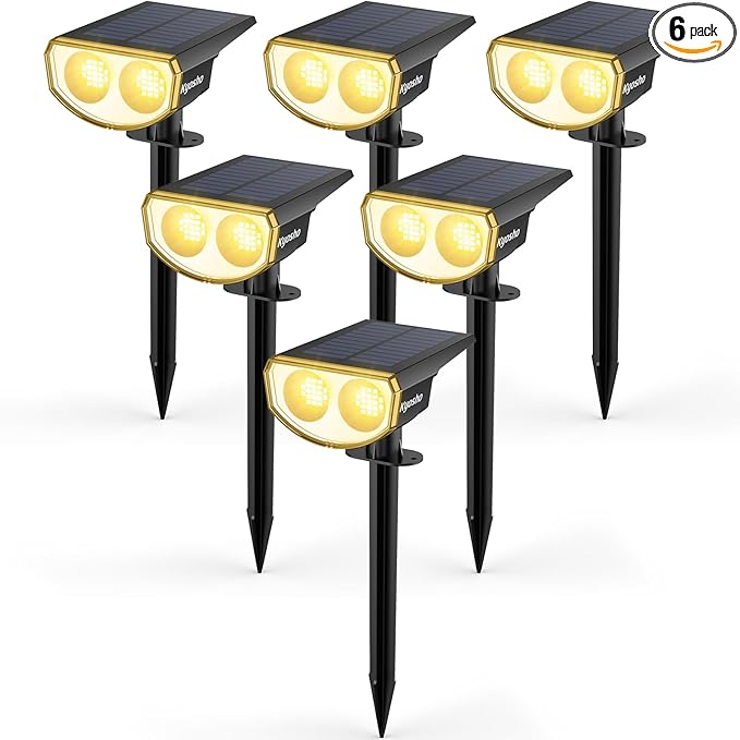 Kyosho Solar Spot Lights Outdoor, IP67 Waterproof 38 LED Solar Powered by Kyosho