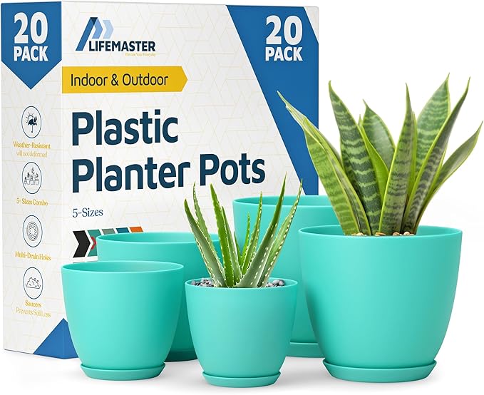 Planter Pots with Drainage Holes by LIFEMASTER