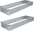 2PCS 8x4x1FT Galvanized Raised Garden Bed Kit, Vegetable Boxes-Rectangle Metal by DIIYIV