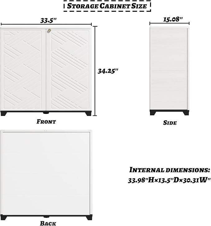 Outdoor/Indoor Storage Box, Resin and Plastic Storage Cabinet Waterproof - Image 4