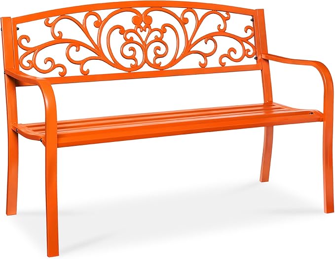 Best Choice Products Outdoor Bench Steel Garden Patio Porch Furniture by BestChoiceProducts