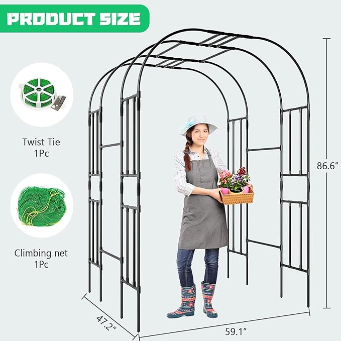 DoCred Large Garden Arch Trellis - Image 3