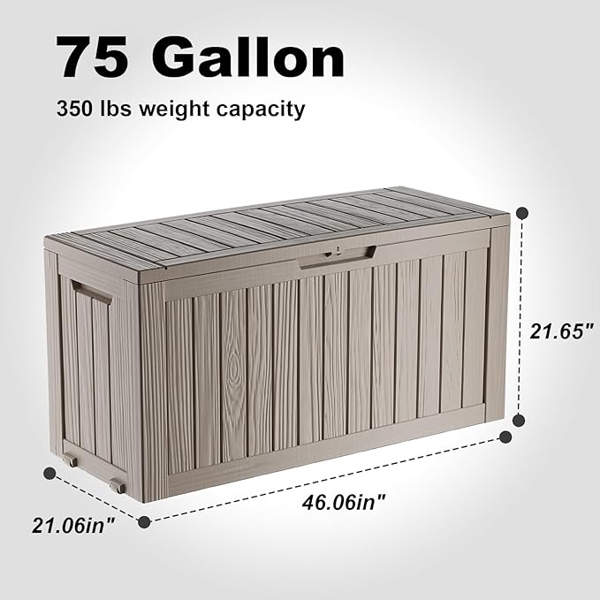 ROJIK Outdoor Storage Housing Deck Box - Image 2