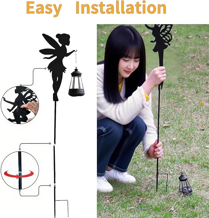 Solar Fairy Garden Stake Decorative Lantern Outdoor Waterproof, Outdoor Garden - Image 2