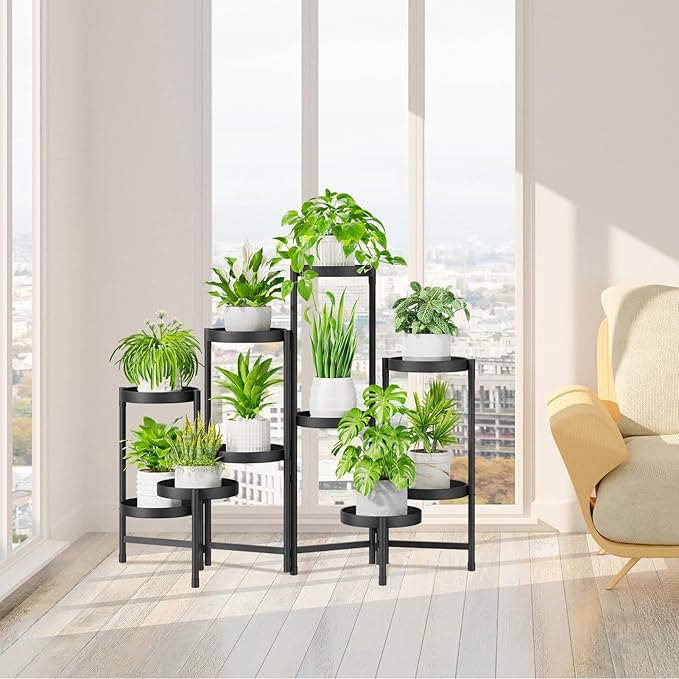 iDavosic.ly Plant Stand Indoor Outdoor, 10 Tier Corner Metal Flower Display - Image 7
