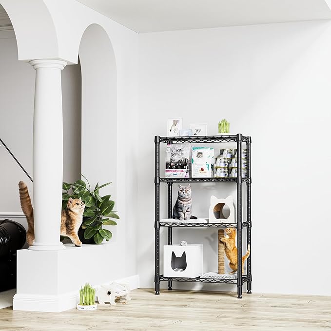 1000 lbs 4 Tier Shelf Metal Storage Shelves Wire Rack Closet Organizers - Image 2