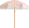 AMMSUN 7ft Patio Umbrella with Fringe Outdoor Tassel Umbrella UPF50+ Premium by AMMSUN
