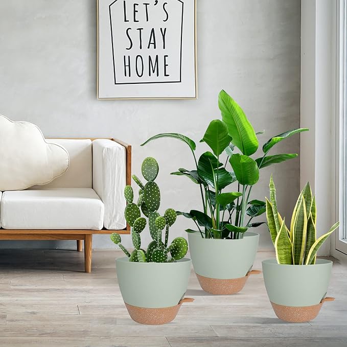 Planters for Indoor Plants, 10/9/8 Inch Self Watering Plant Pots - Image 6