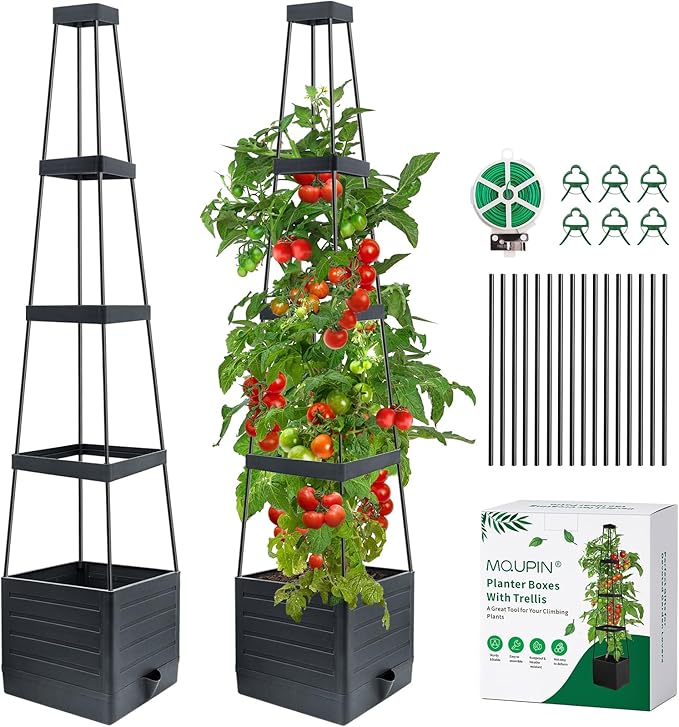 MQUPIN Tomato Planter Box with Trellis by MQUPIN
