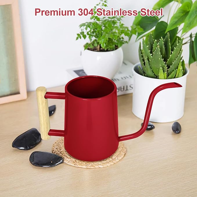 Watering Can Indoor Plants, 35 oz/1000 ml Metal Stainless Steel Watering Can Pot - Image 5