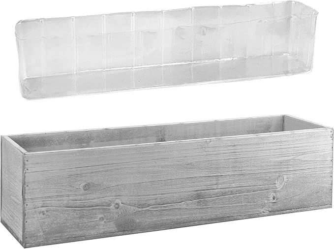 CYS EXCEL White Rectangle Wood Planter Box by CYSEXCEL%C2%AE