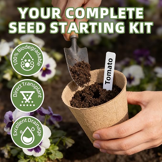 70Pcs Biodegradable 3.15” Peat Pots - Image 2