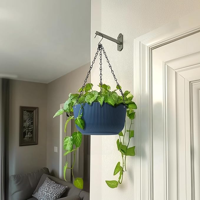 T4U 10 Inch Hanging Planters for Indoor Outdoor Plants, Hanging Baskets for - Image 9