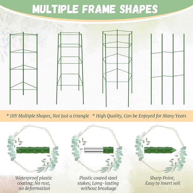 Legigo 8-Pack Tomato Cage for Garden Plant Support- Up to 48inch Garden Stakes - Image 5