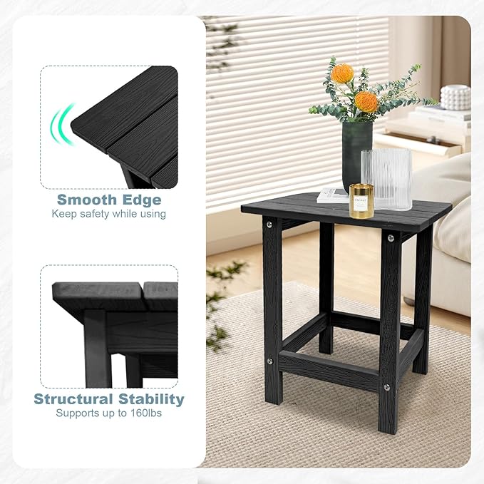 Outdoor Side Table, HDPS Single Adirondack Side Table Weather Resistant - Image 5