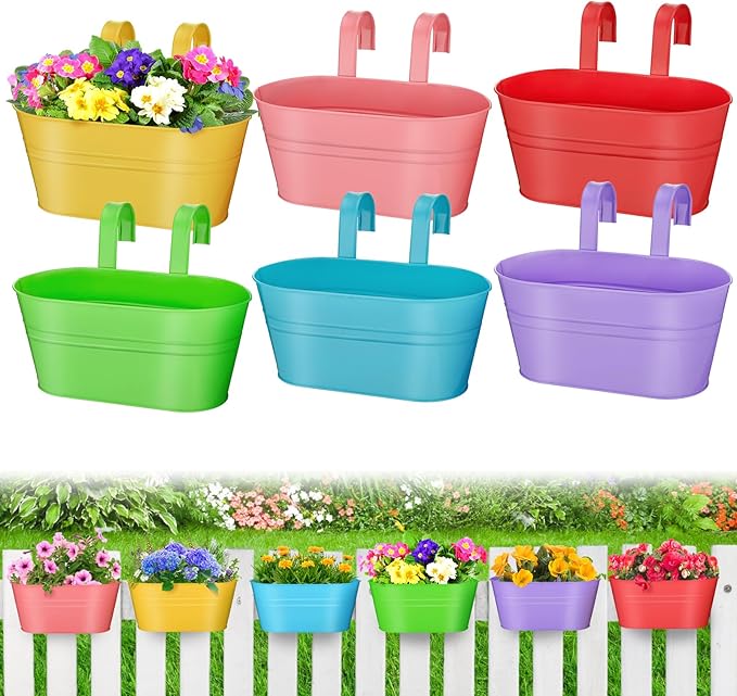 MADHOLLY Railing Planter with Drainage Holes by MADHOLLY