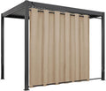 Easy-Going Linen Look Outdoor Curtains Waterproof Windproof Porch Curtains by Easy-Going