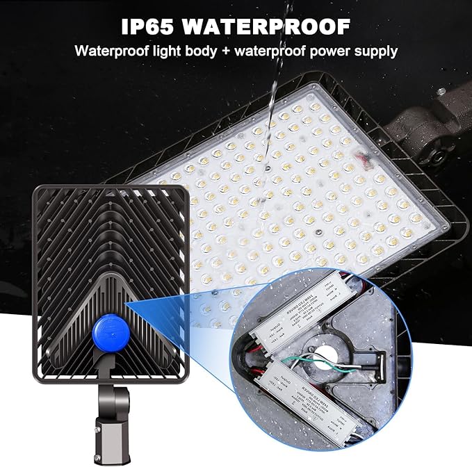 Juyace 480W LED Parking Lot Light 2 Pack, Slip Fitter Mount Outdoor Street Light - Image 4