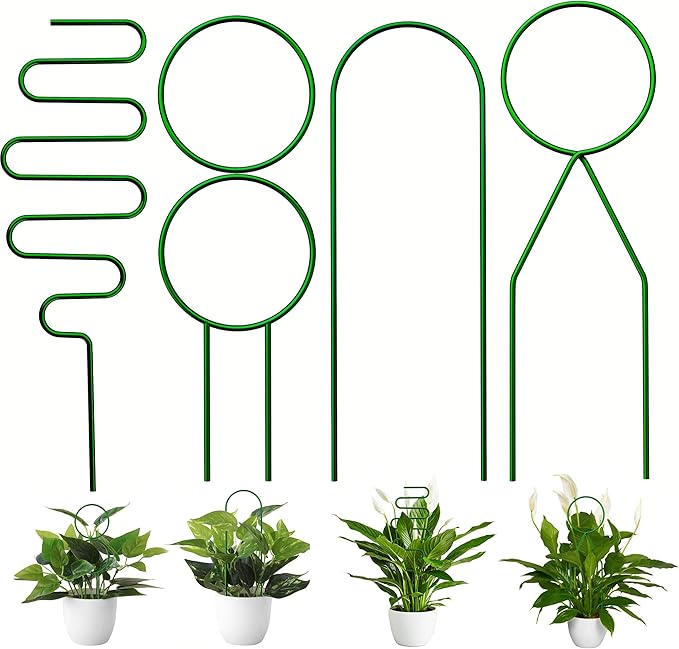 4 Pcs Small Metal Trellis for Potted Plants, Mini Trellis for Potted Plant by Unknown