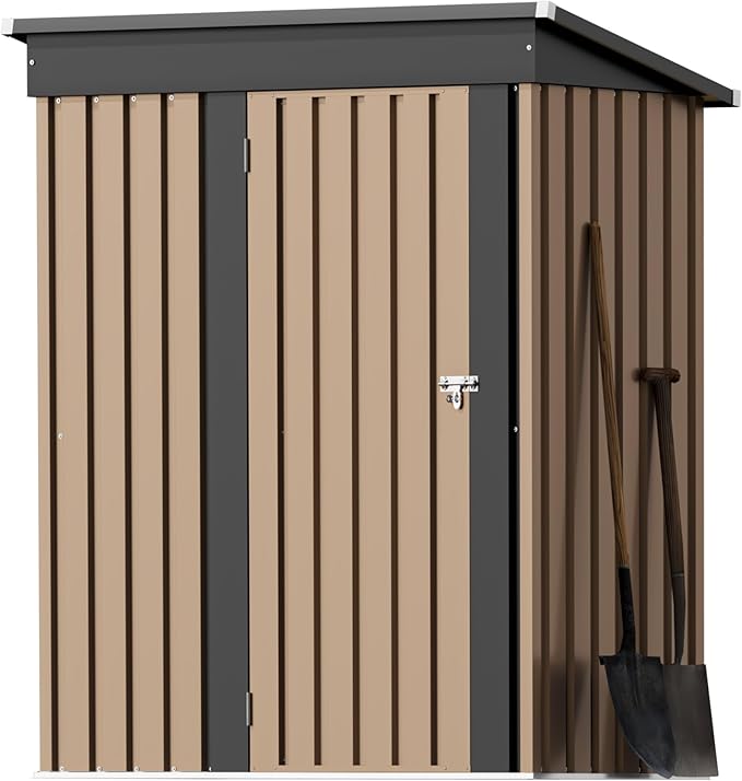 Greesum 5×3FT Outdoor Storage Shed, Metal Patio Storaged Sheds - Image 8