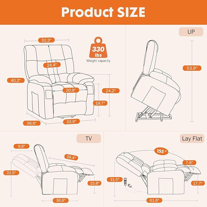 Sweetcrispy Power Lift Recliner Chair - Image 7