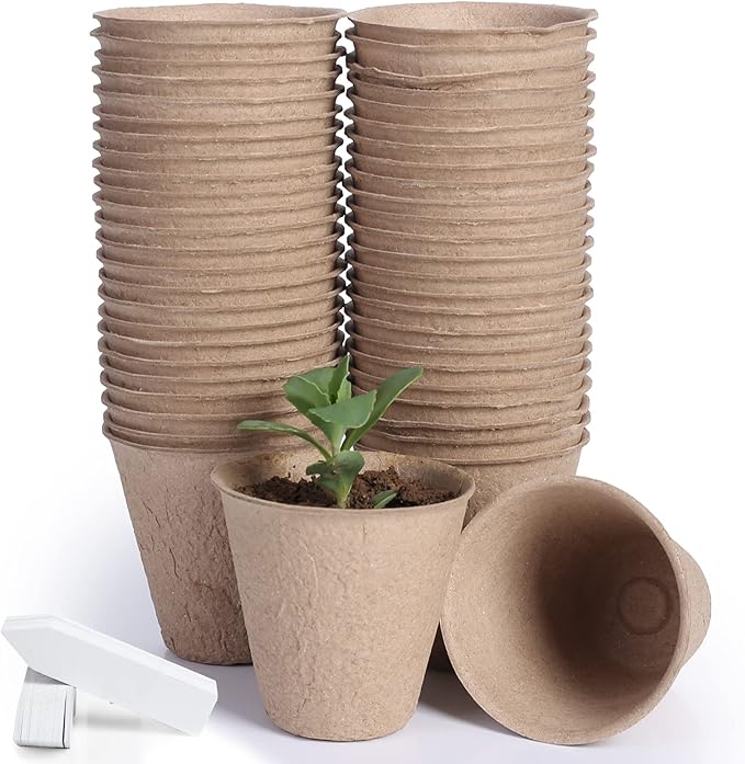 JERIA 50-Pack 3.15 Inch Peat Pots by JERIA