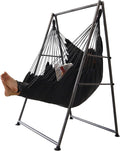 Hammock Chair Stand with X-Large Swing Chair with Footrest，Anti-Tip Thickened by Unknown
