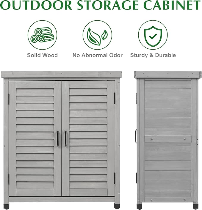 Outdoor Storage Cabinet & Potting Bench Table - Image 7