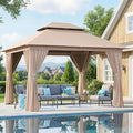 Aoxun Outdoor Gazebo for Patio 10x12 Metal Frame Canopy by Aoxun