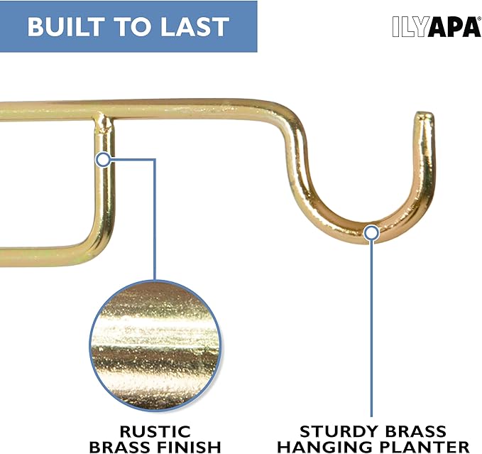 Ilyapa 3 Pack Metal Wall Plant Hangers - Image 3