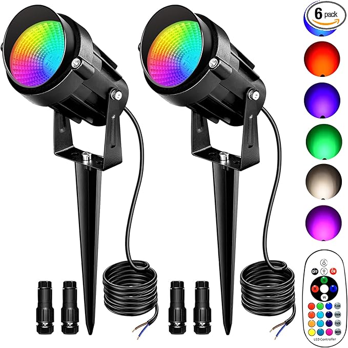 Low Voltage Landscape Lighting, 12V-24V RGBW Color Changing Landscape Lights by Unknown