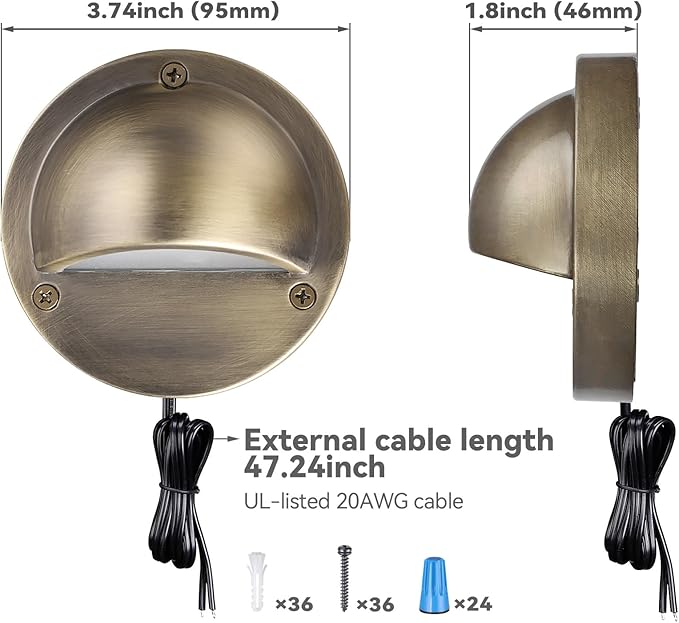 LEONLITE 12-Pack Update 5CCT LED Low Voltage Deck Lights, 180LM 3.74inch - Image 6