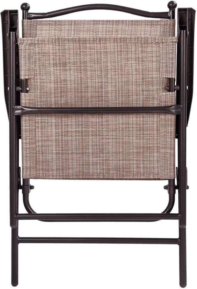 Giantex Set of 2 Patio Folding Chairs, Outdoor Patio Dining Chairs w/Armrest - Image 7