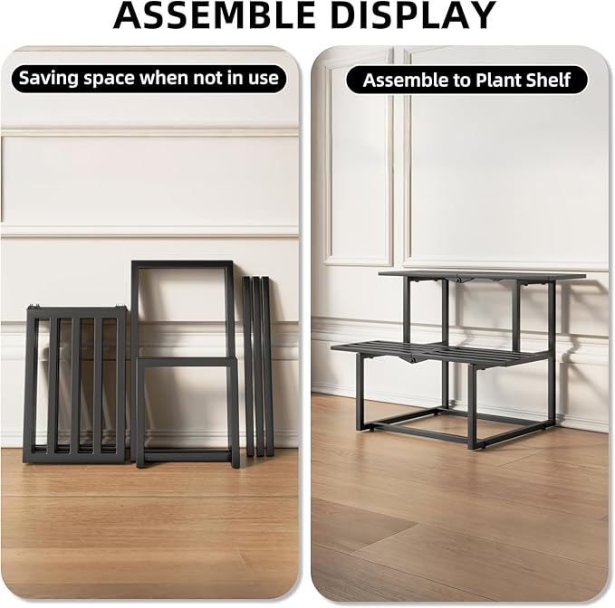 Metal Plant Stand, Foldable Heavy Duty Indoor, Window Iron Plant Shelf - Image 4