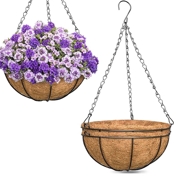 ZeeDix 3 Pack 16 Inch Large Hanging Baskets by ZeeDix