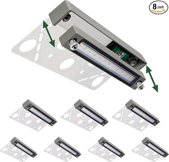 GKOLED 8Pack 6.8 Inch LED Low Voltage Hardscape Lighting, Outdoor Paver Lights by GKOLED