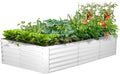 A ANLEOLIFE 8X4X1.5 ft Galvanized Raised Garden Bed, Rectangle Above Ground by AAnleolife