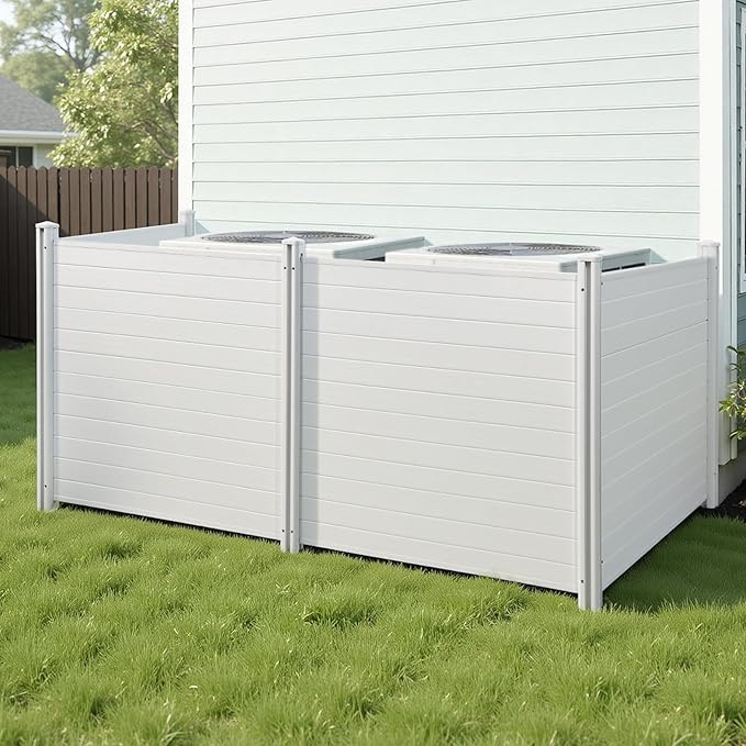 VEVOR Outdoor Privacy Screens, Pool Equipment Enclosure, Horizontal Vinyl - Image 8