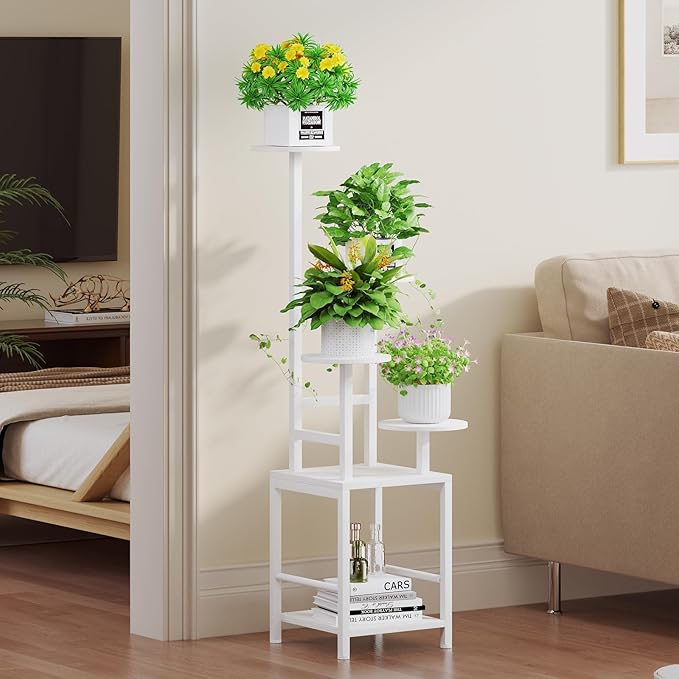 Plant Stand Indoor with Grow Light, 5-Tiered Tall Plant Stand Indoor, Metal - Image 8