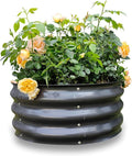 GARDMAX 2x2x1FT Galvanized Round Raised Garden Bed Kit, Metal Planter Boxes by ChooseGardmaxforbetterlife