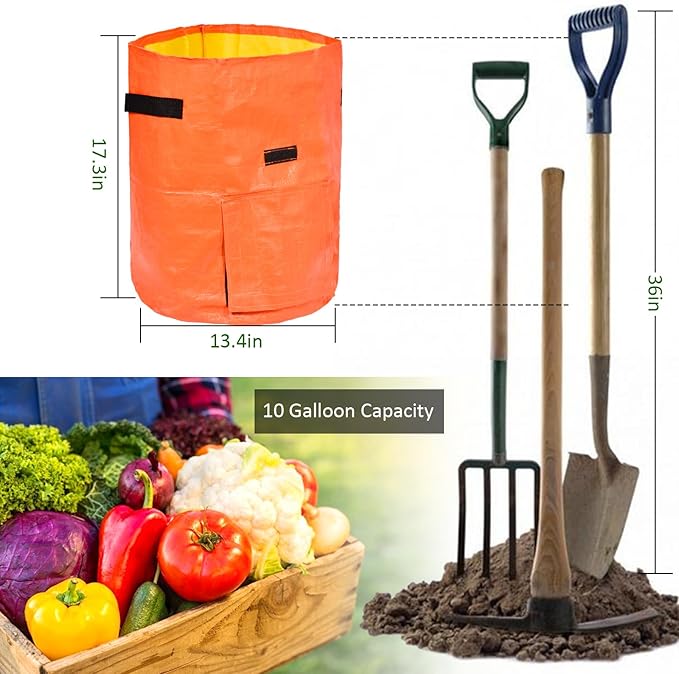 JJGoo Potato Grow Bags, 4 Pack 10 Gallon - Image 2