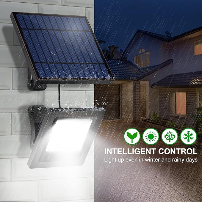 Solar Lights Outdoor 6500K Cool White Solar Flood Lights, Waterproof Dusk to - Image 9