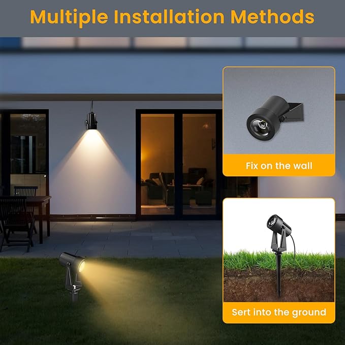 Low Voltage Landscape Lighting, 4 Pack Outdoor LED Landscape Spotlights - Image 5
