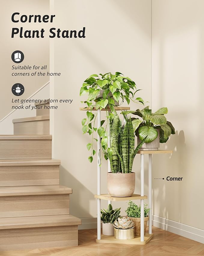 Tall Plant Stand Indoor 4 Tiered Plant Shelf - Image 4