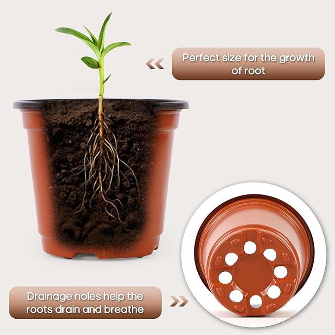 300 Pack 4 Inch Plastic Nursery Pots - Image 3